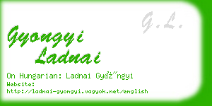 gyongyi ladnai business card